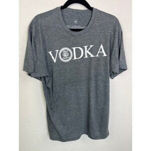 Titos Vodka T Shirt Men's Gray Short Sleeve Distilled Times Graphic Tee Large